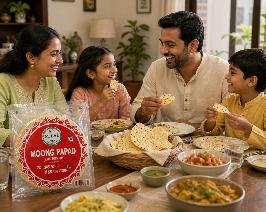 MLAL Handmade Moong Papad (Lal Mirch) – Crispy, Spicy & Ready to Roast