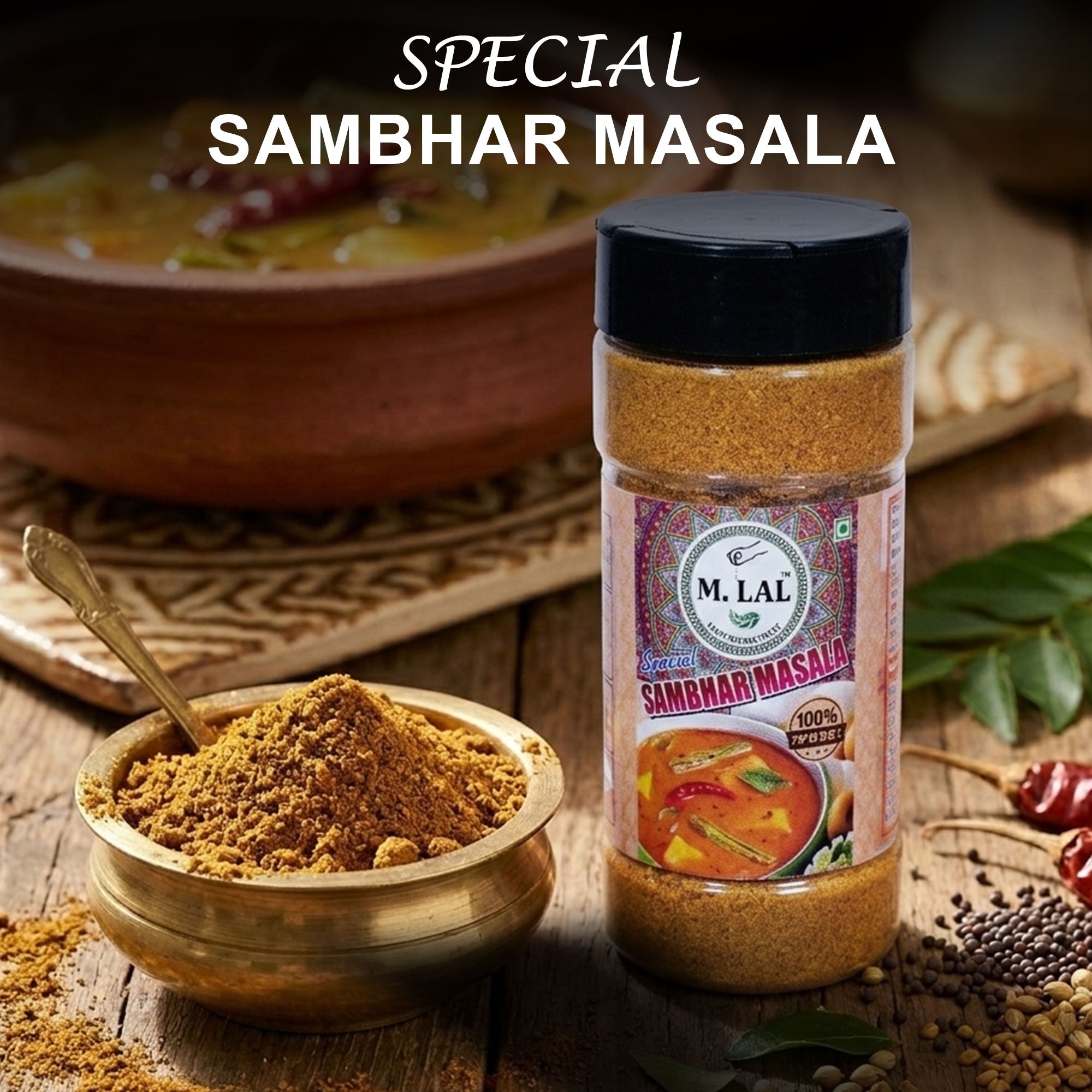 Special Sambhar Masala 100g – Restaurant-Style South Indian Taste