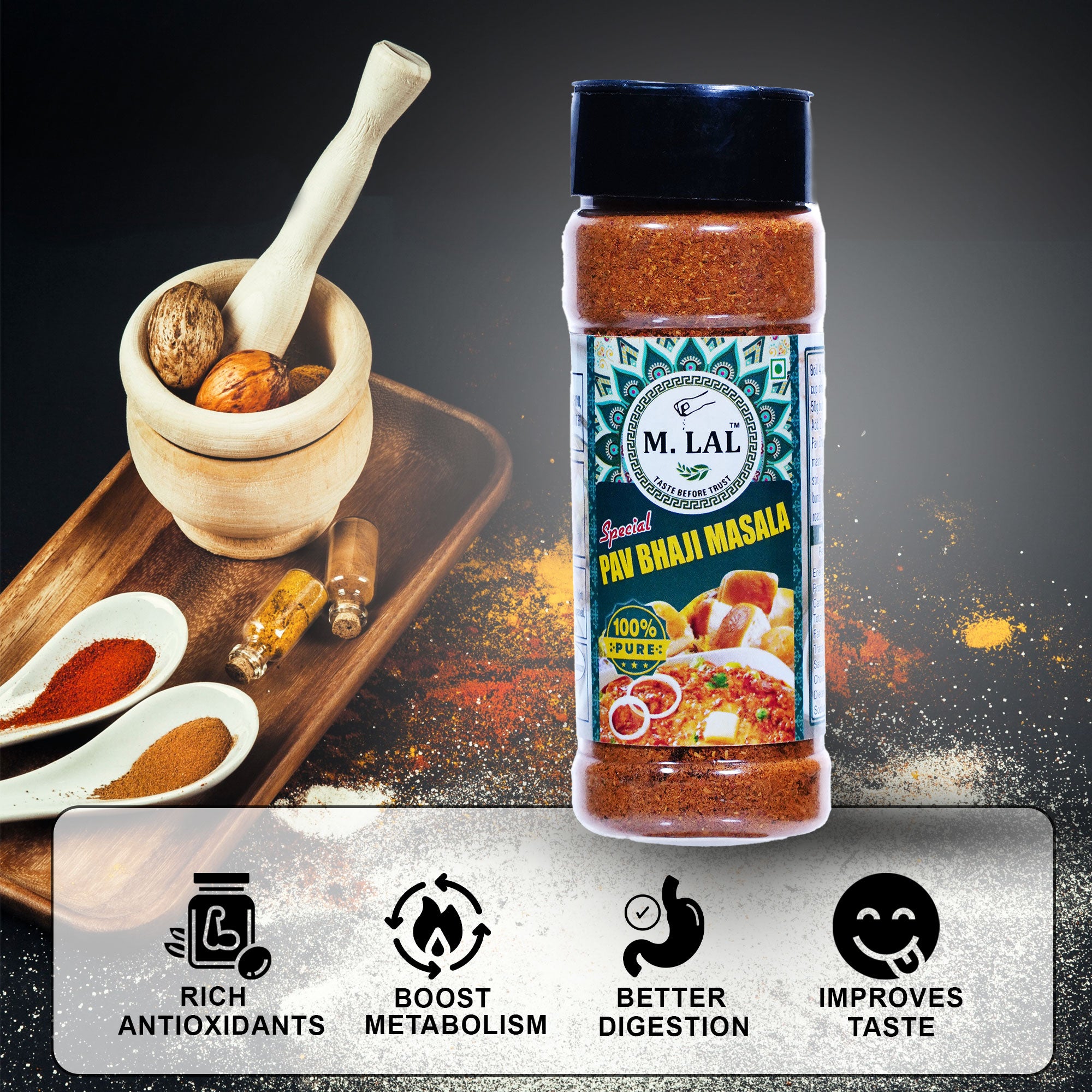 Authentic Pav Bhaji Masala – 50g | Rich & Aromatic Mumbai Style Blend