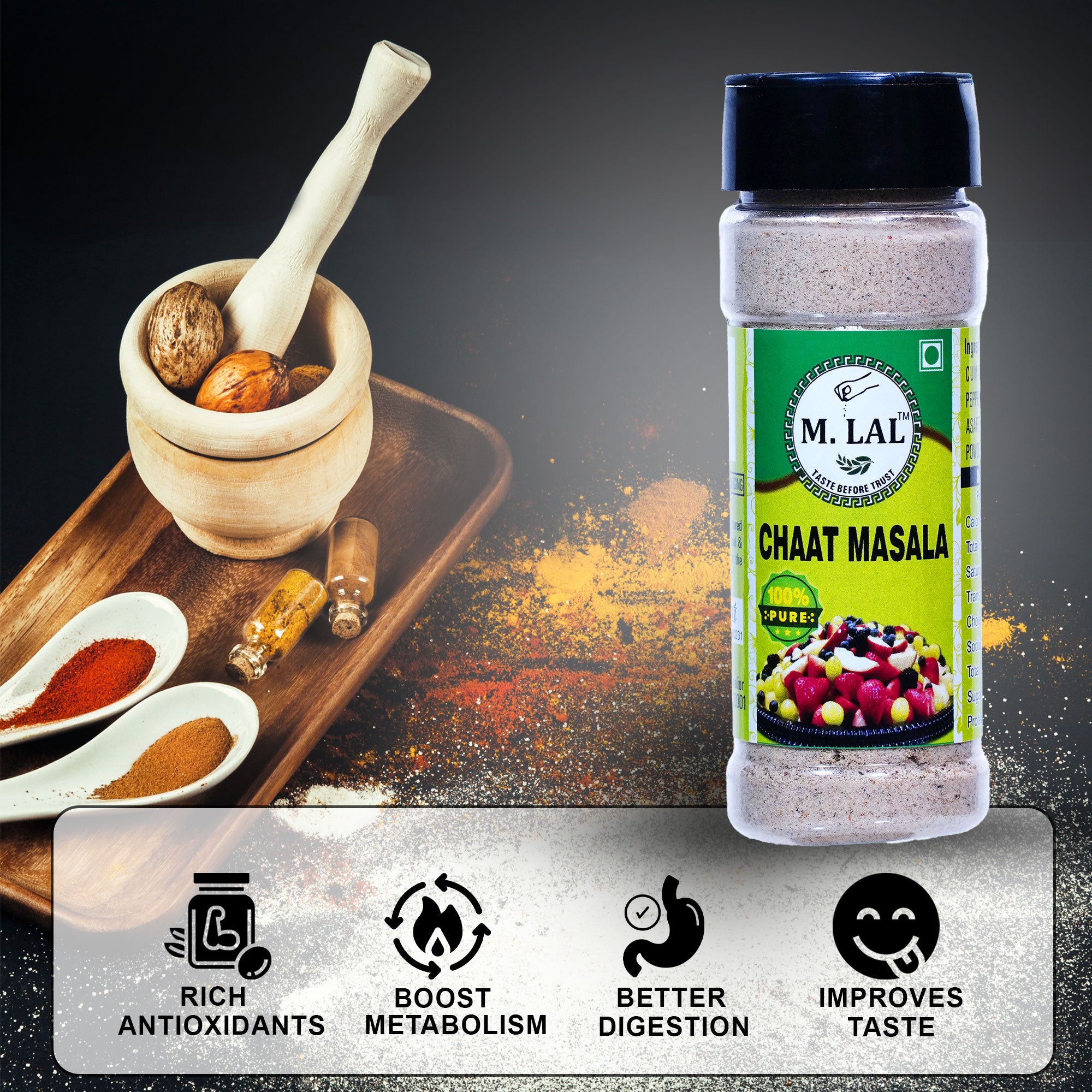 Classic Indian Chaat Masala – Tangy & Spicy Flavor Booster
