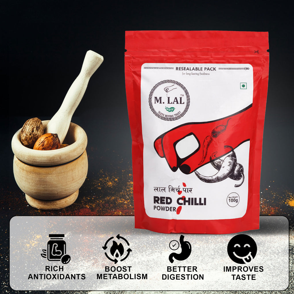 MLAL Shuddh Premium Red Chilli Powder (100g) 🌶️ | Pure, Fresh & Authentic Indian Spice