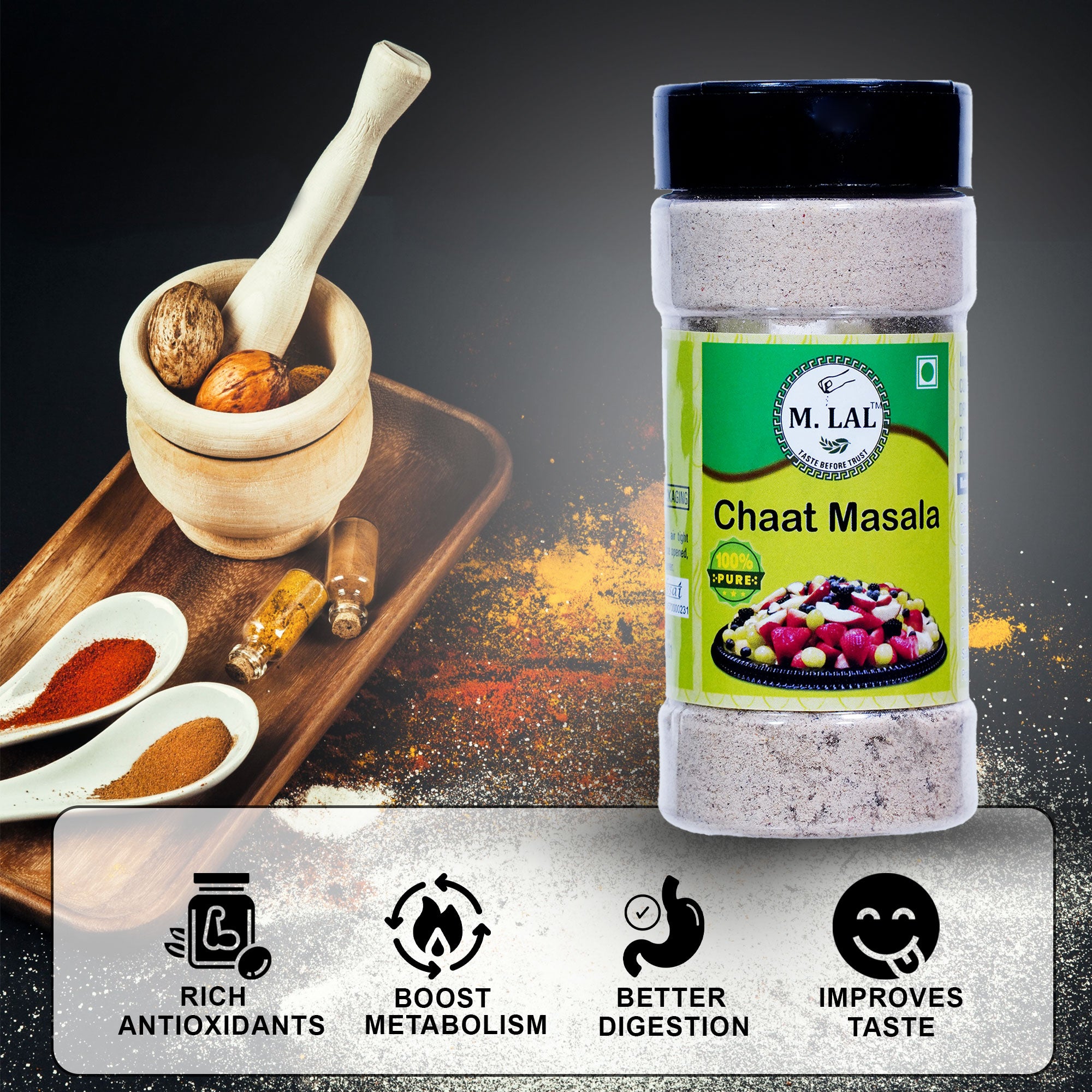 Premium Chaat Masala 100g – Tangy & Chatpata Spice Blend