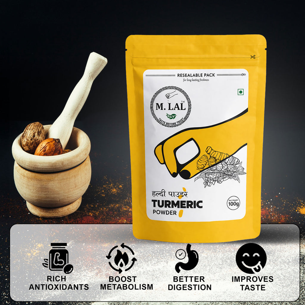 MLAL Shuddh Premium Haldi Powder (100g) 🌿 | Pure, Natural & Authentic Turmeric
