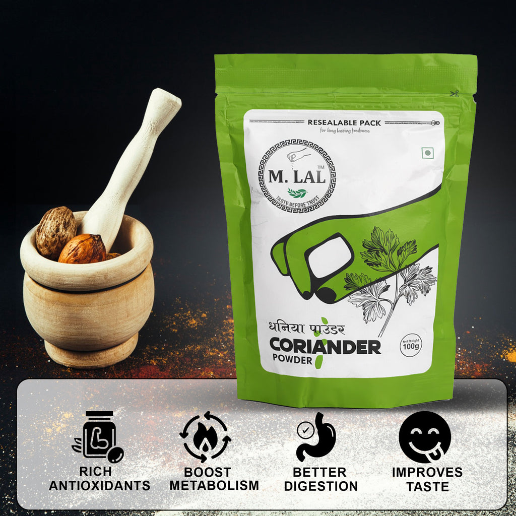 M. Lal Dhania Powder 100g – Premium Coriander Spice for Authentic Flavor
