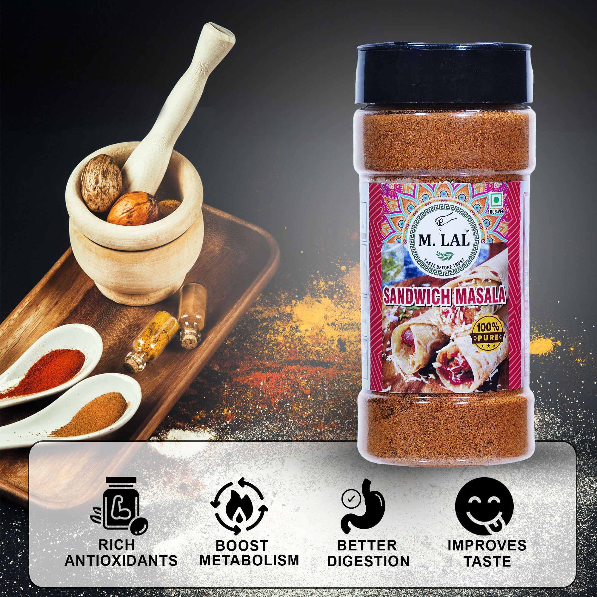 Classic Sandwich Masala 100g– Perfect Tangy Spice Blend