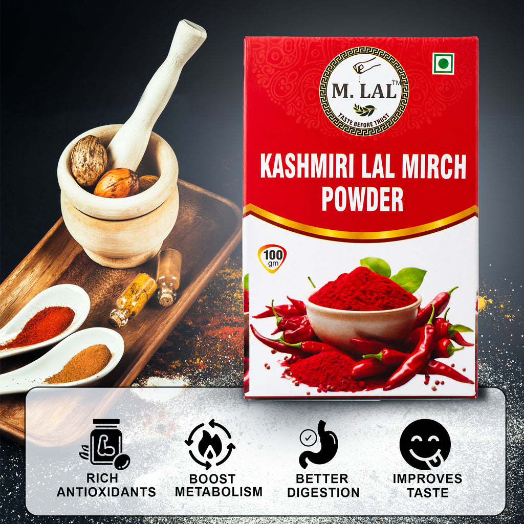 MLAL Kashmiri Lal Mirch Powder – Deep Color & Mild Heat