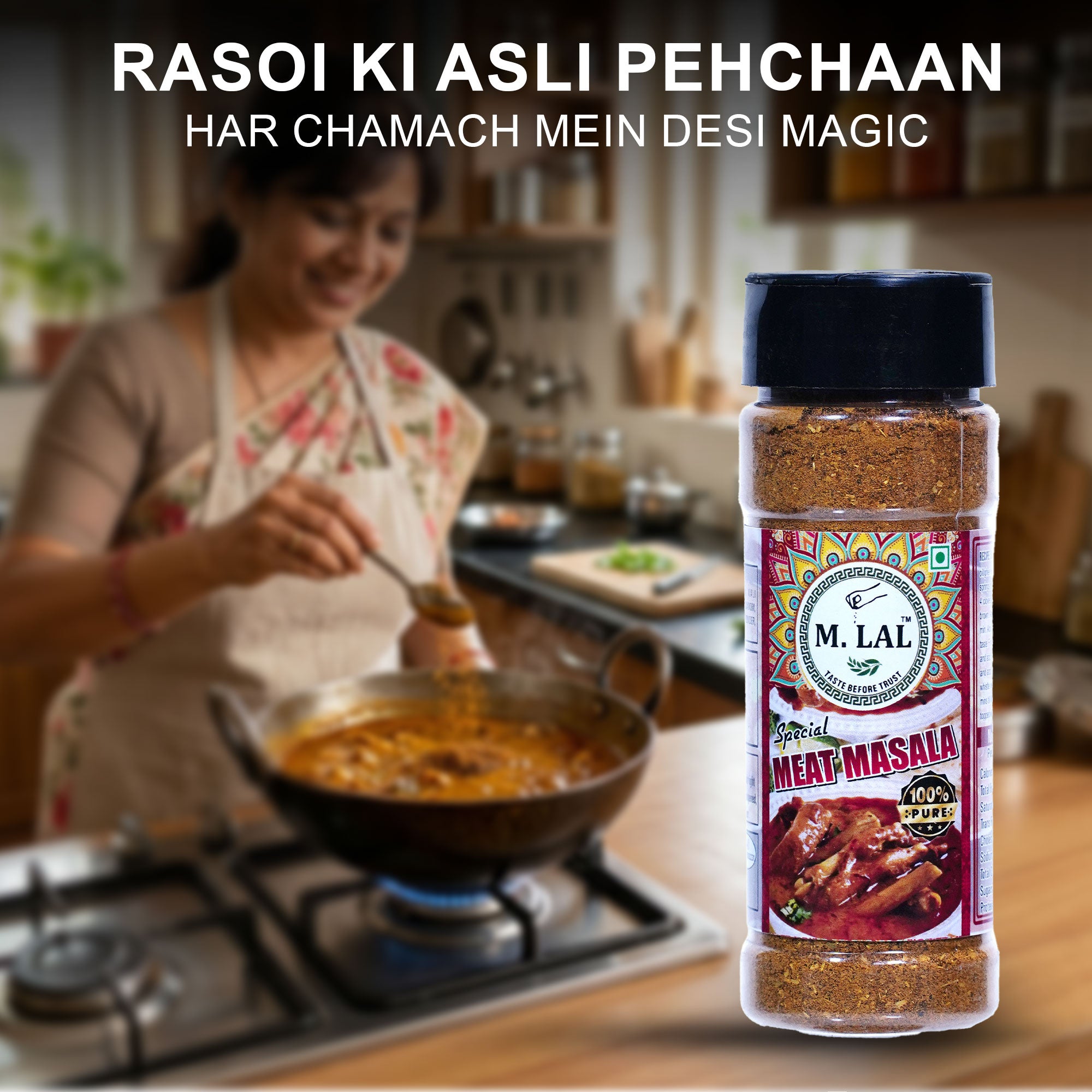 M. Lal Meat Masala 50g – Authentic Indian Spice Blend for Meat Dishes