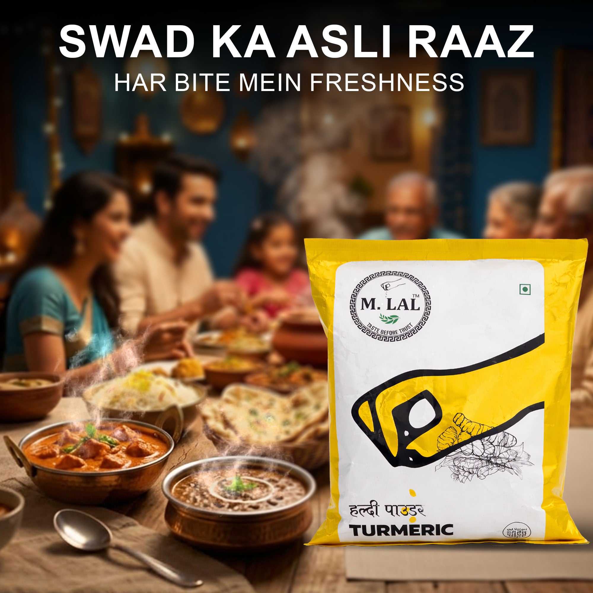MLAL Shuddh Premium Haldi Powder (500g) 🌿 | Pure, Natural & Authentic Turmeric