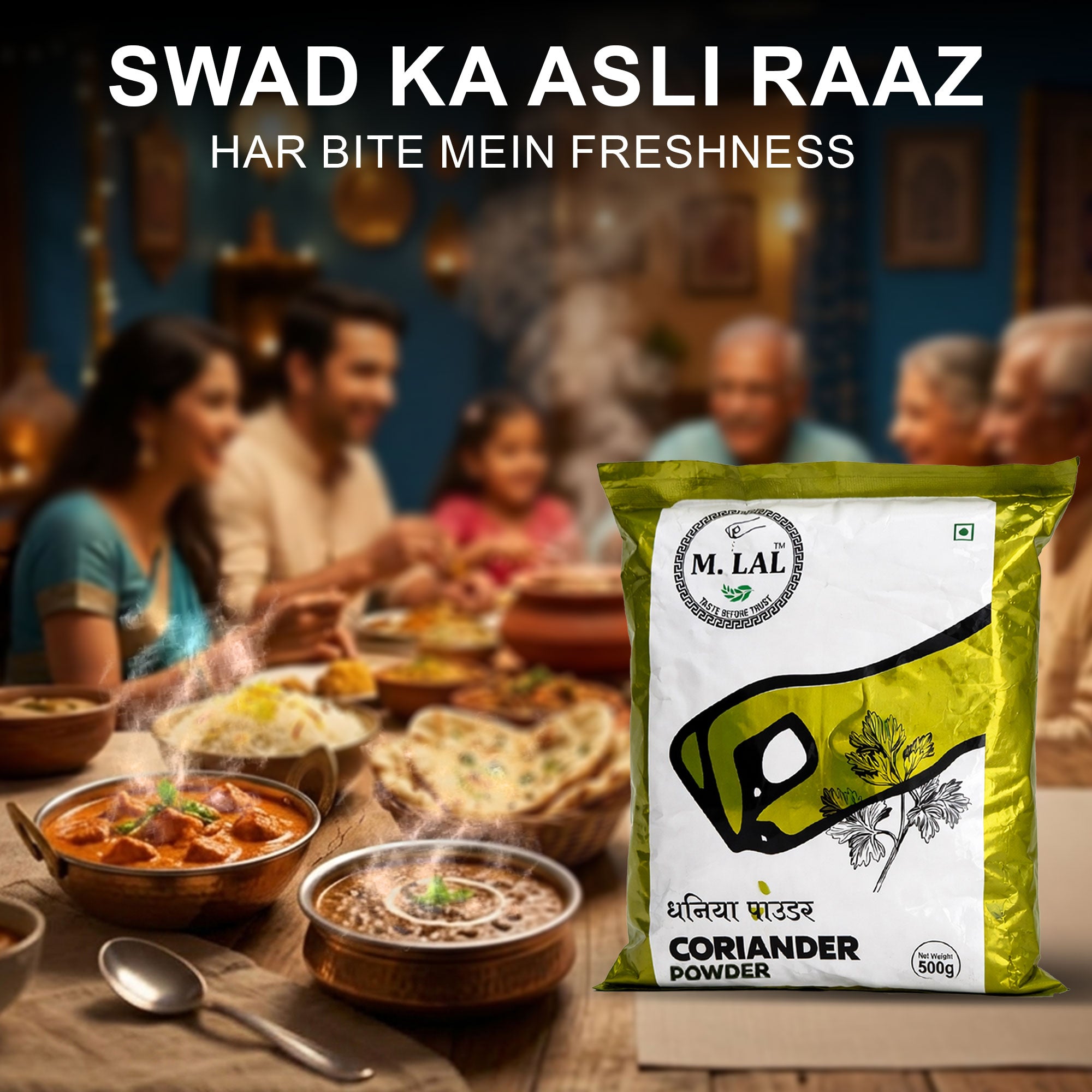 MLAL Shuddh Premium Dhania Powder (500g) 🌿 | Pure, Fresh & Authentic Indian Spice