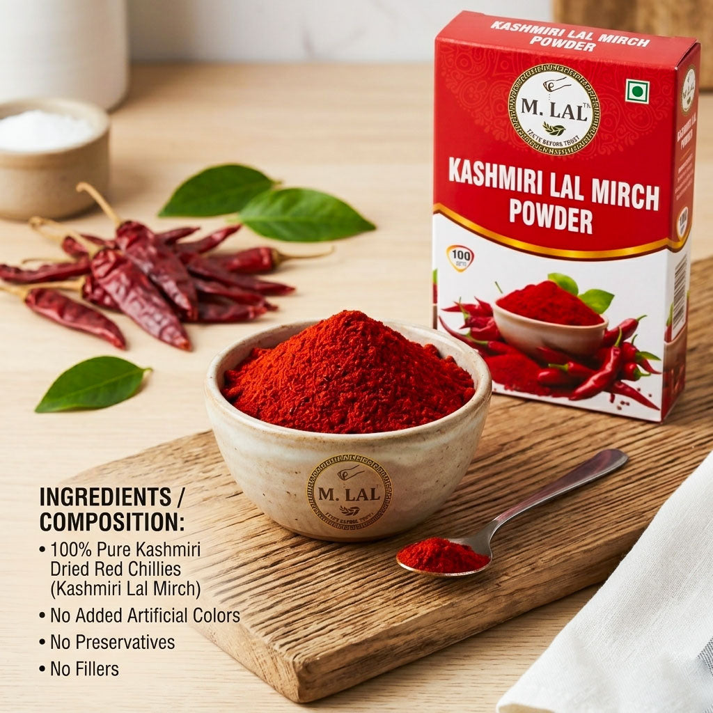 MLAL Kashmiri Lal Mirch Powder – Deep Color & Mild Heat