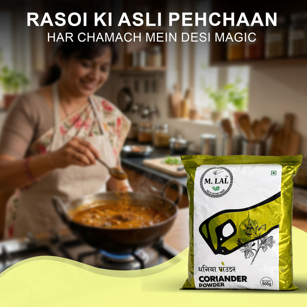 MLAL Shuddh Premium Dhania Powder (500g) 🌿 | Pure, Fresh & Authentic Indian Spice