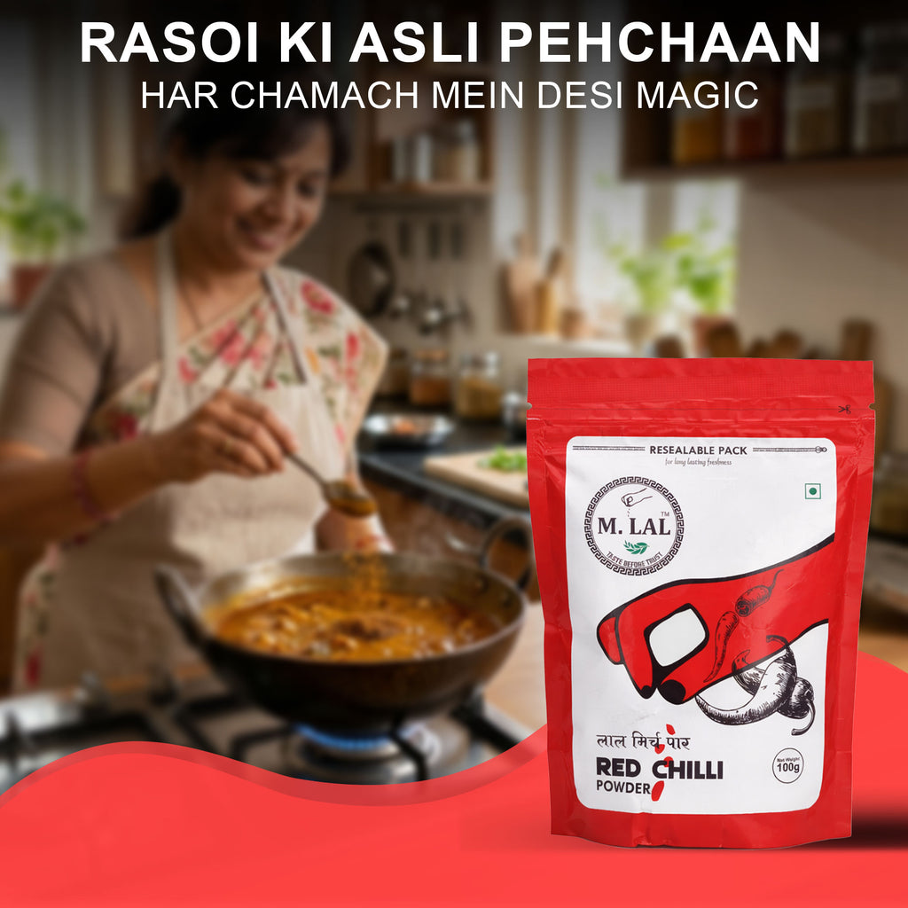 MLAL Shuddh Premium Red Chilli Powder (100g) 🌶️ | Pure, Fresh & Authentic Indian Spice