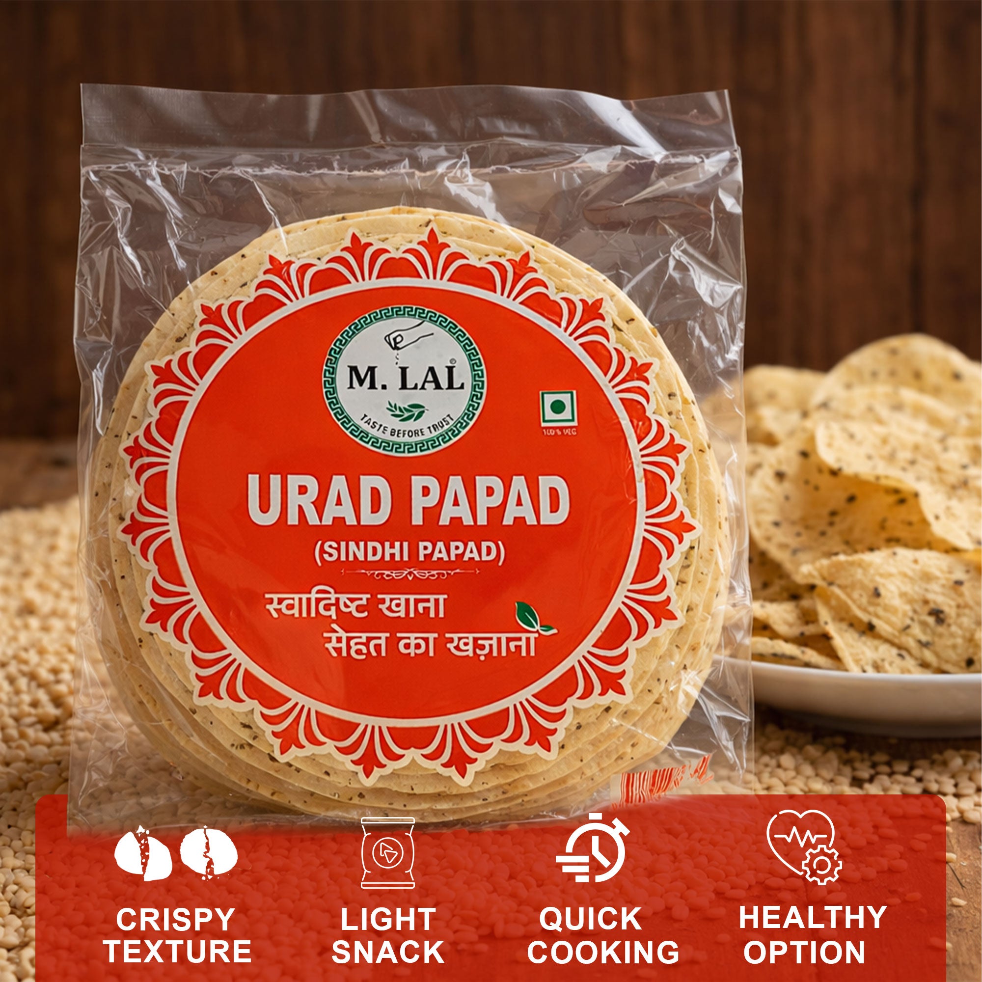 MLAL Handmade Signature Urad Daal Papad