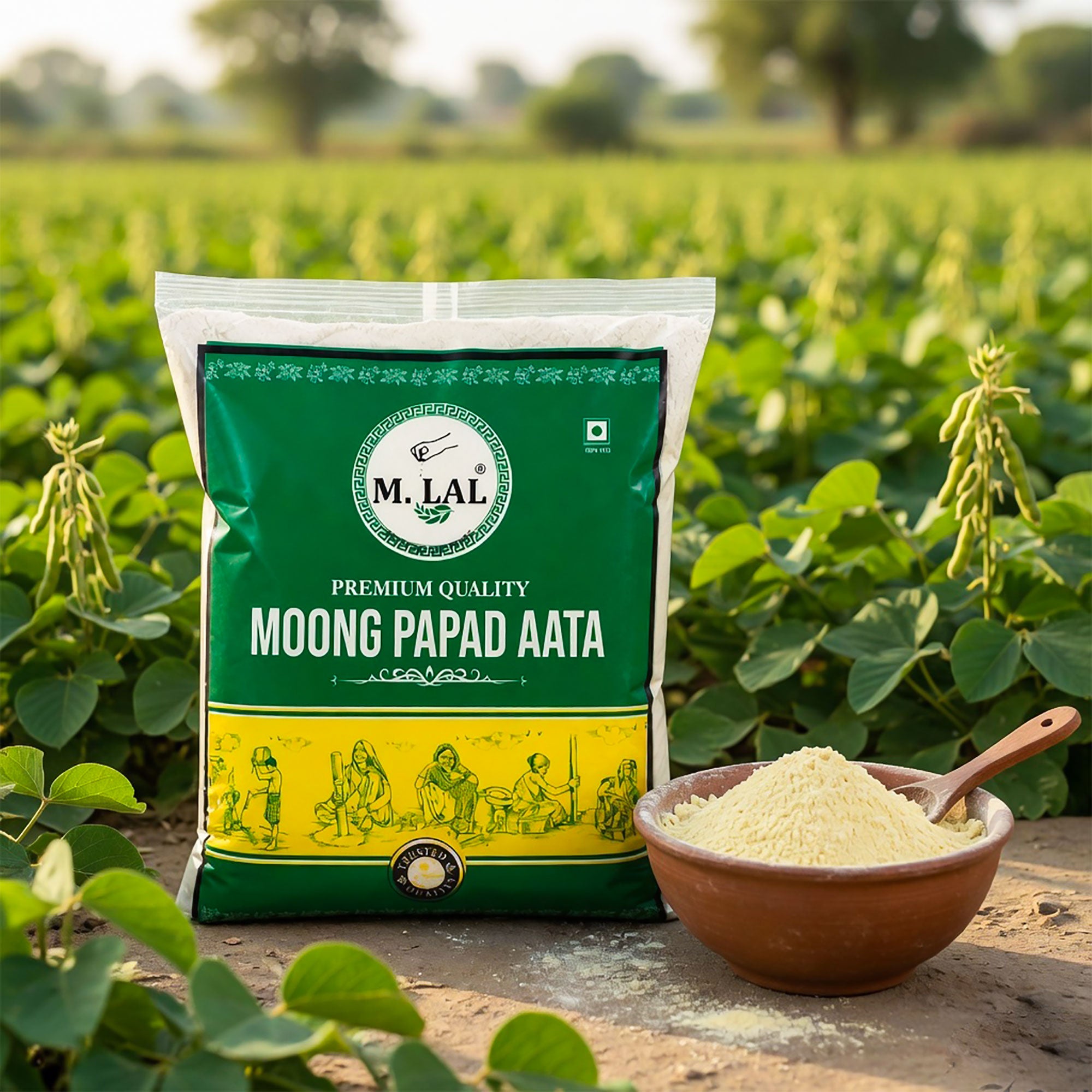 M.Lal Moong Dal Atta (Flour) – High Protein, Gluten-Free, Stone Ground